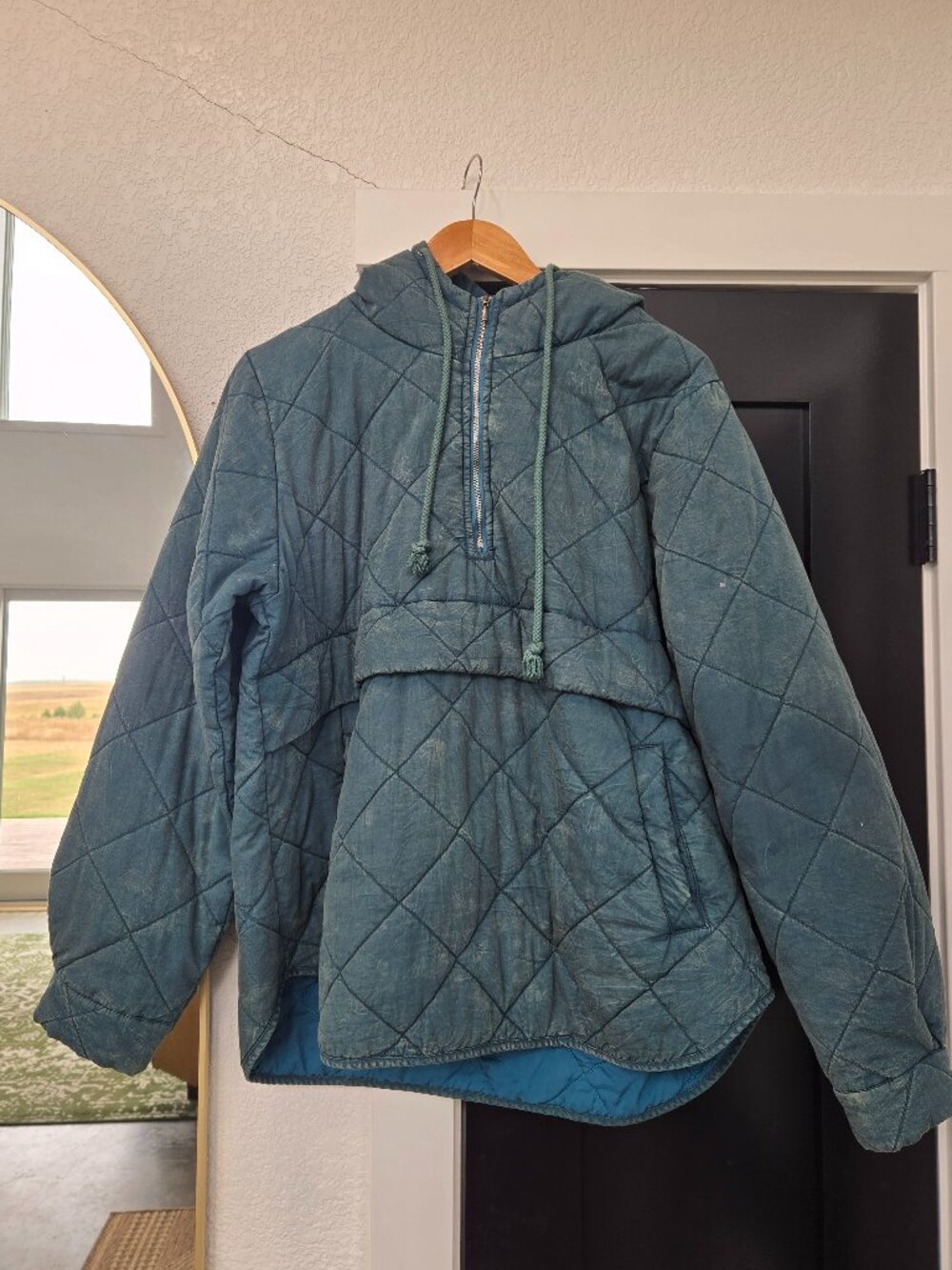 Quilted half-zip jacket